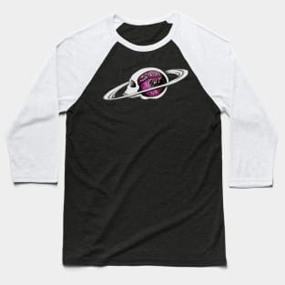 Spaced Out- Pink Baseball T-Shirt